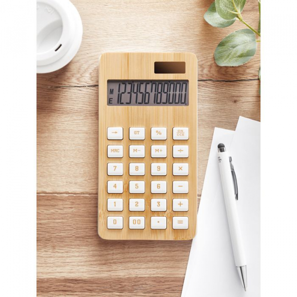12-cyfrowy kalkulator, bambus
